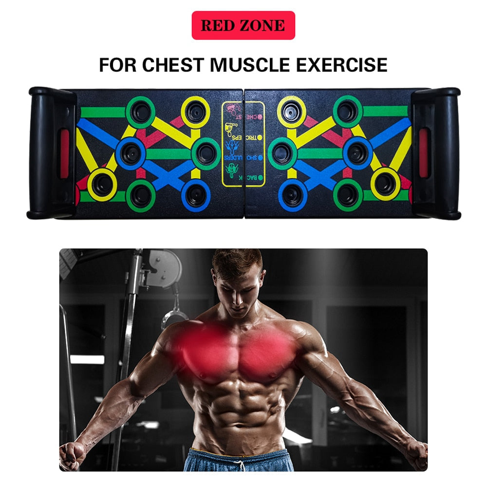 14 in 1 Push-Up Rack Board Push-Up Stand Training Workout Gym Equipment for ABS Abdominal Muscle Building